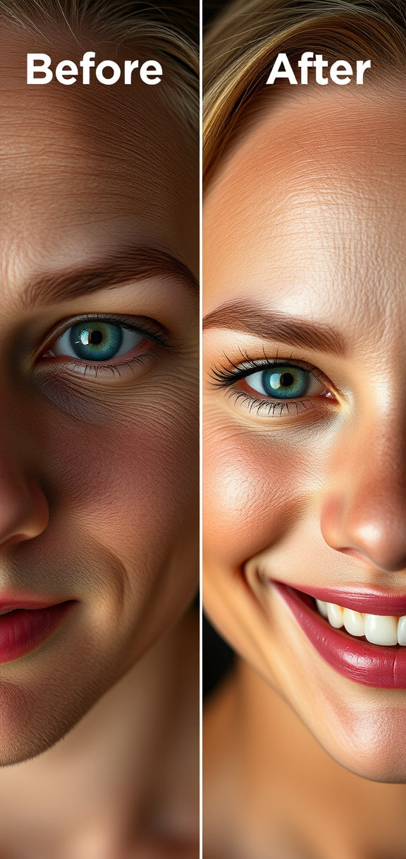 Platelet-rich plasma gel BEFORE AND AFTER